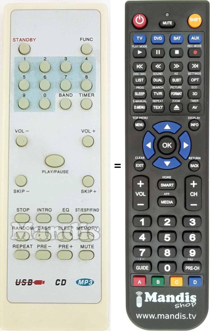 Telecomando equivalente REMCON1594