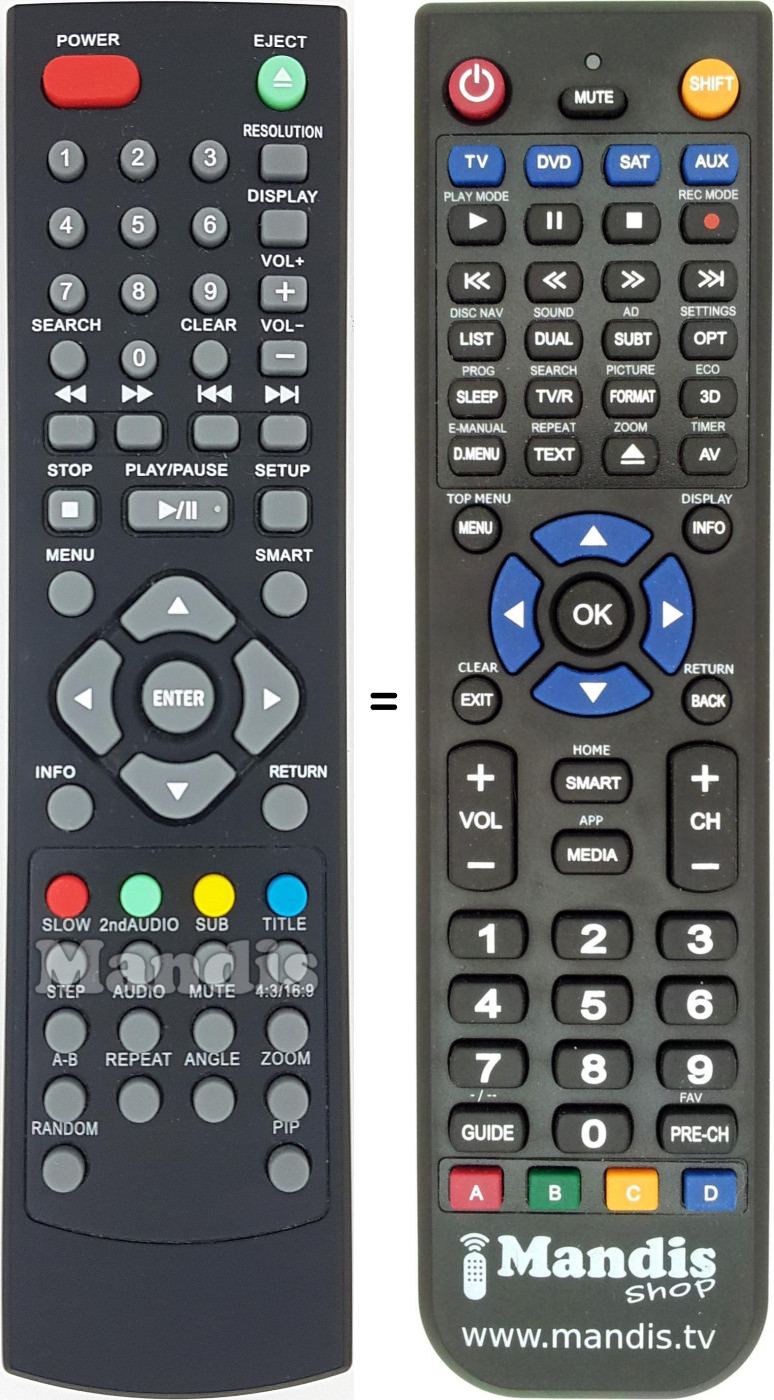 Telecomando equivalente REMCON1634