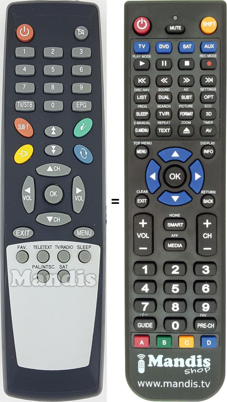 Telecomando equivalente REMCON1638