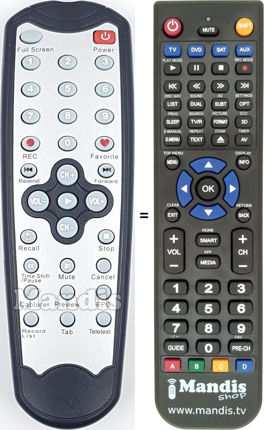 Telecomando equivalente REMCON1672