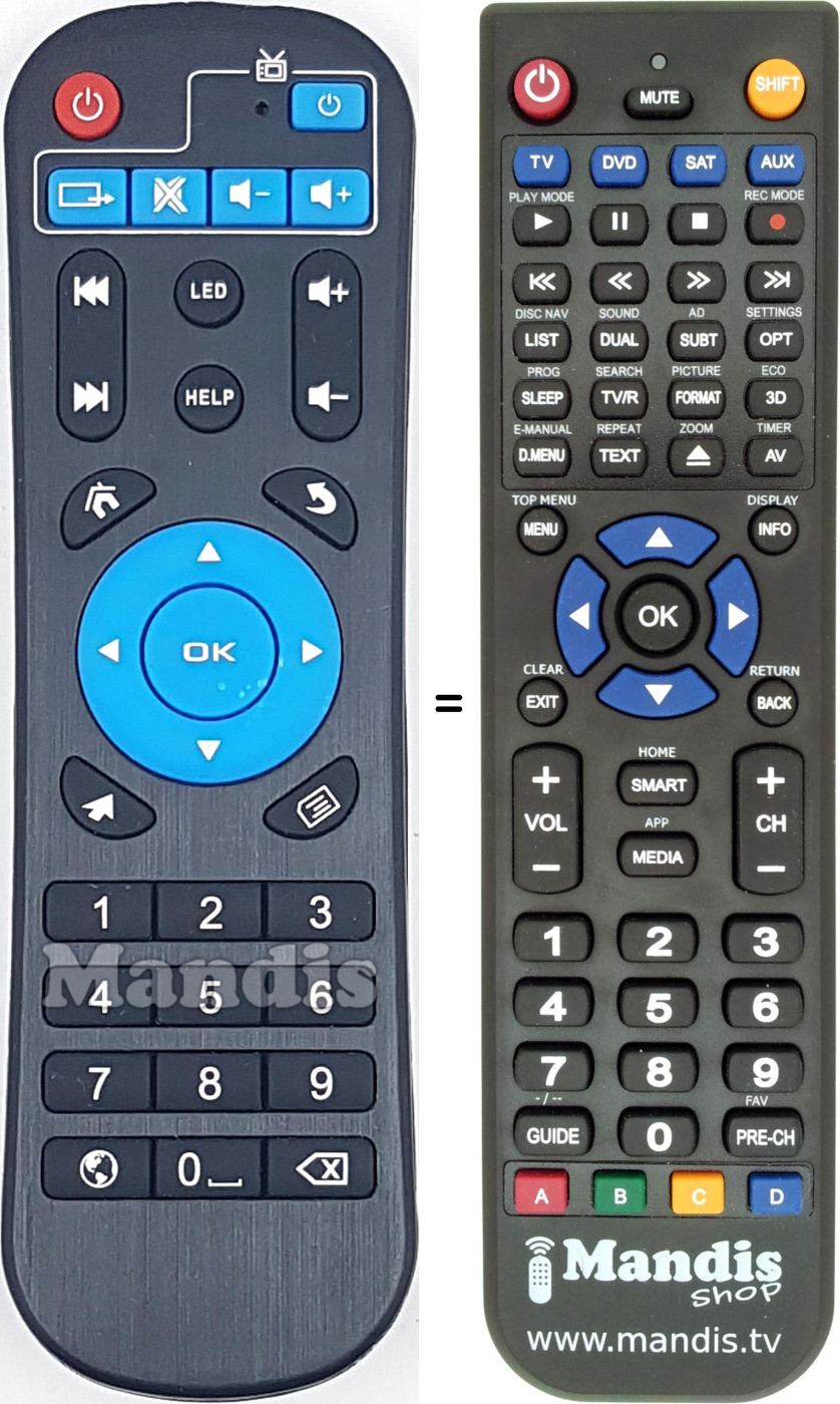 Telecomando equivalente REMCON1681