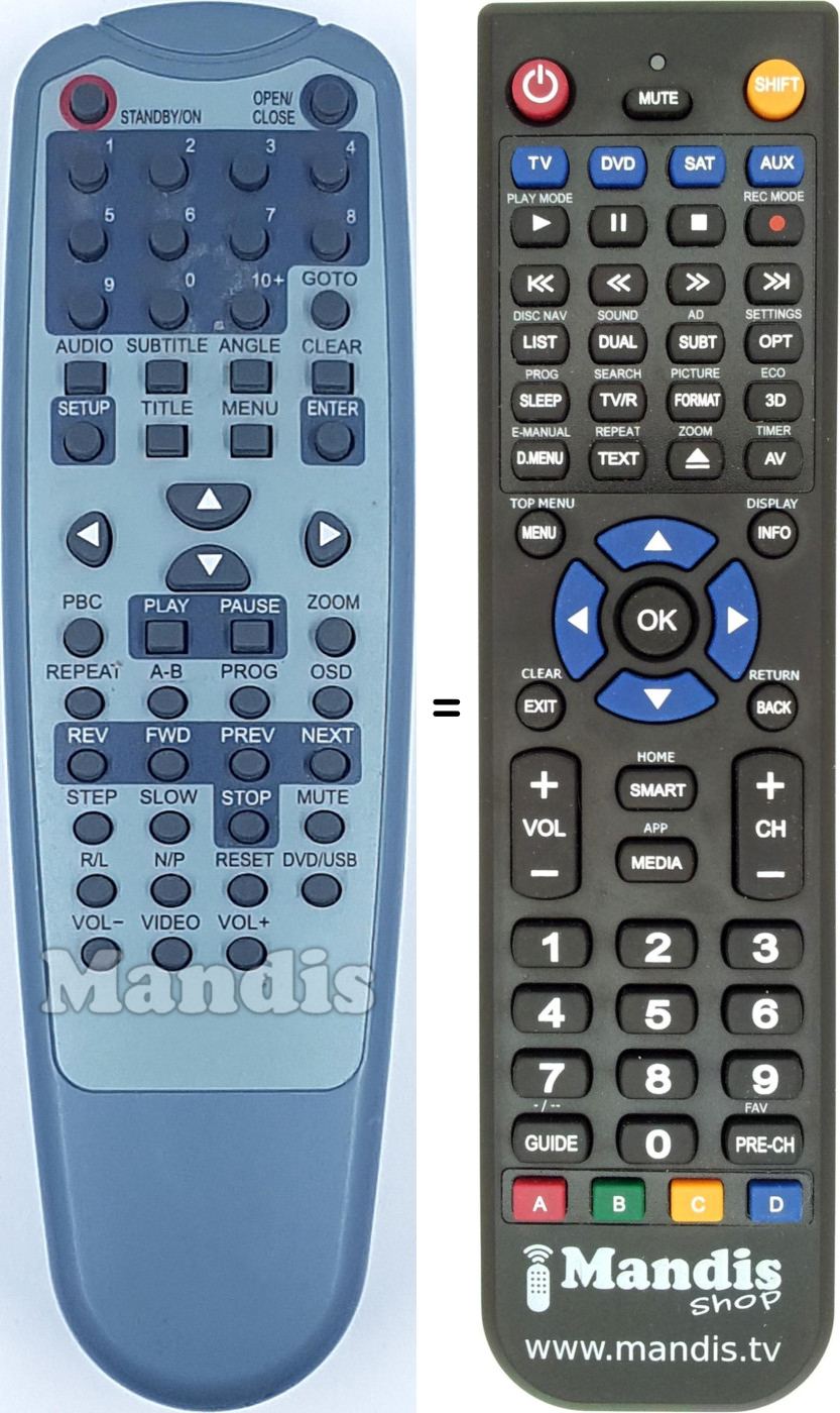 Telecomando equivalente REMCON1686