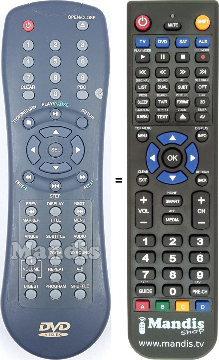 Telecomando equivalente REMCON1698