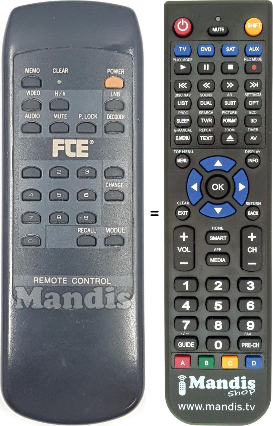 Telecomando equivalente REMCON1713
