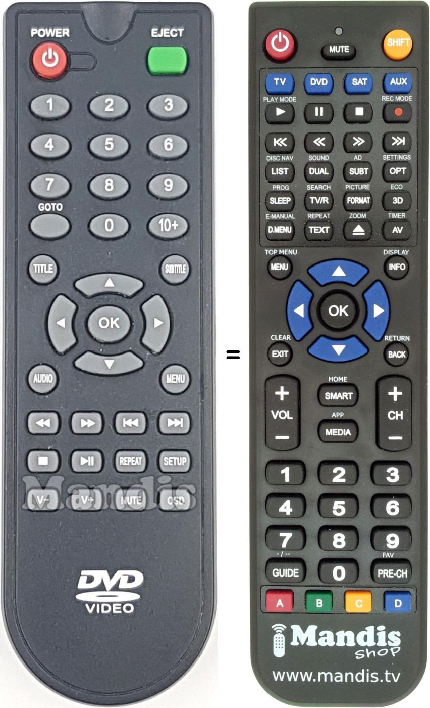 Telecomando equivalente REMCON1714