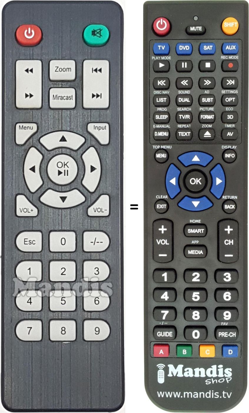 Telecomando equivalente REMCON1719