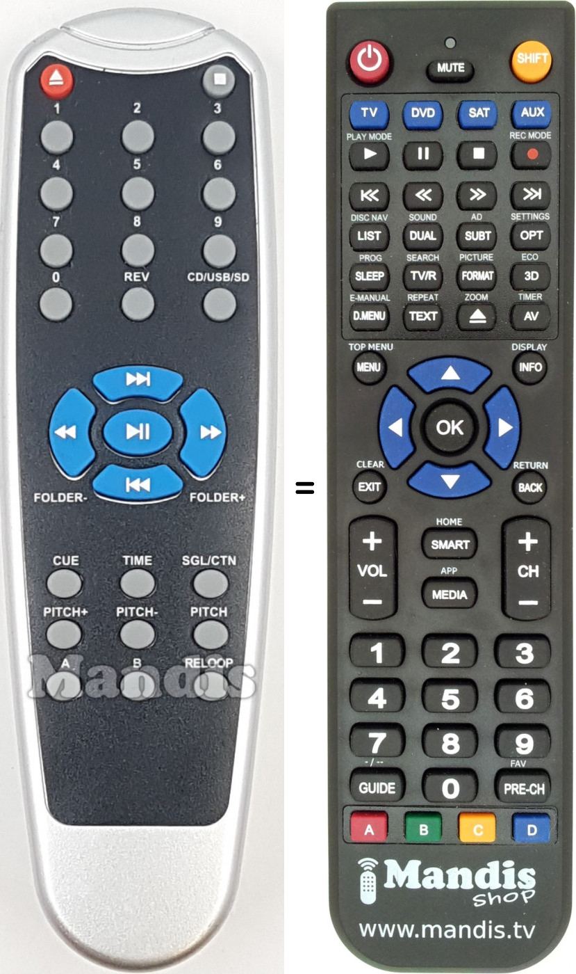 Telecomando equivalente REMCON1727