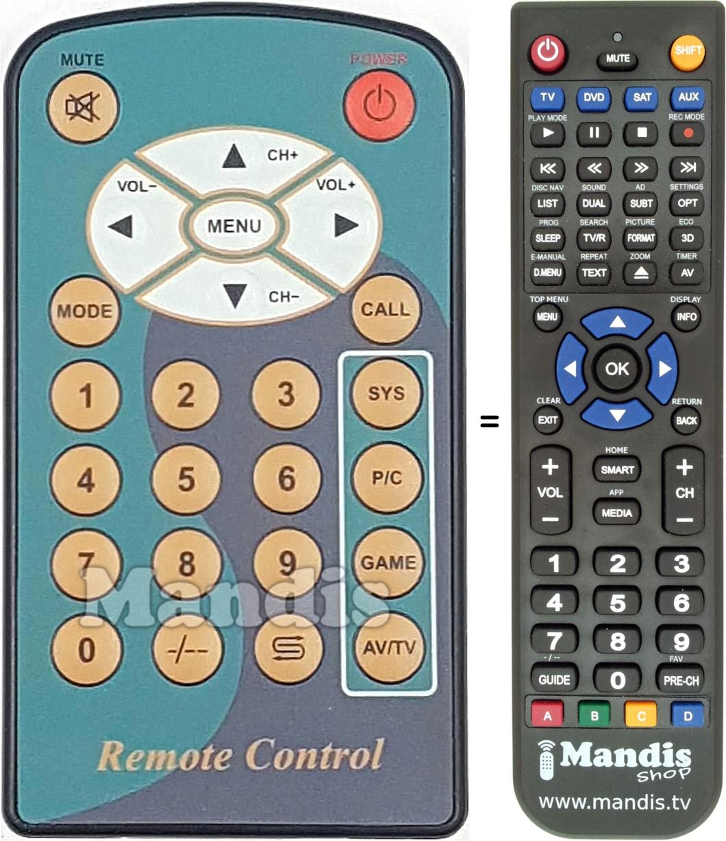 Telecomando equivalente REMCON1761