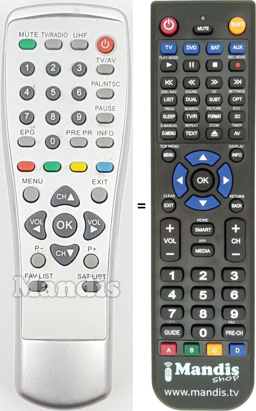 Telecomando equivalente REMCON1762