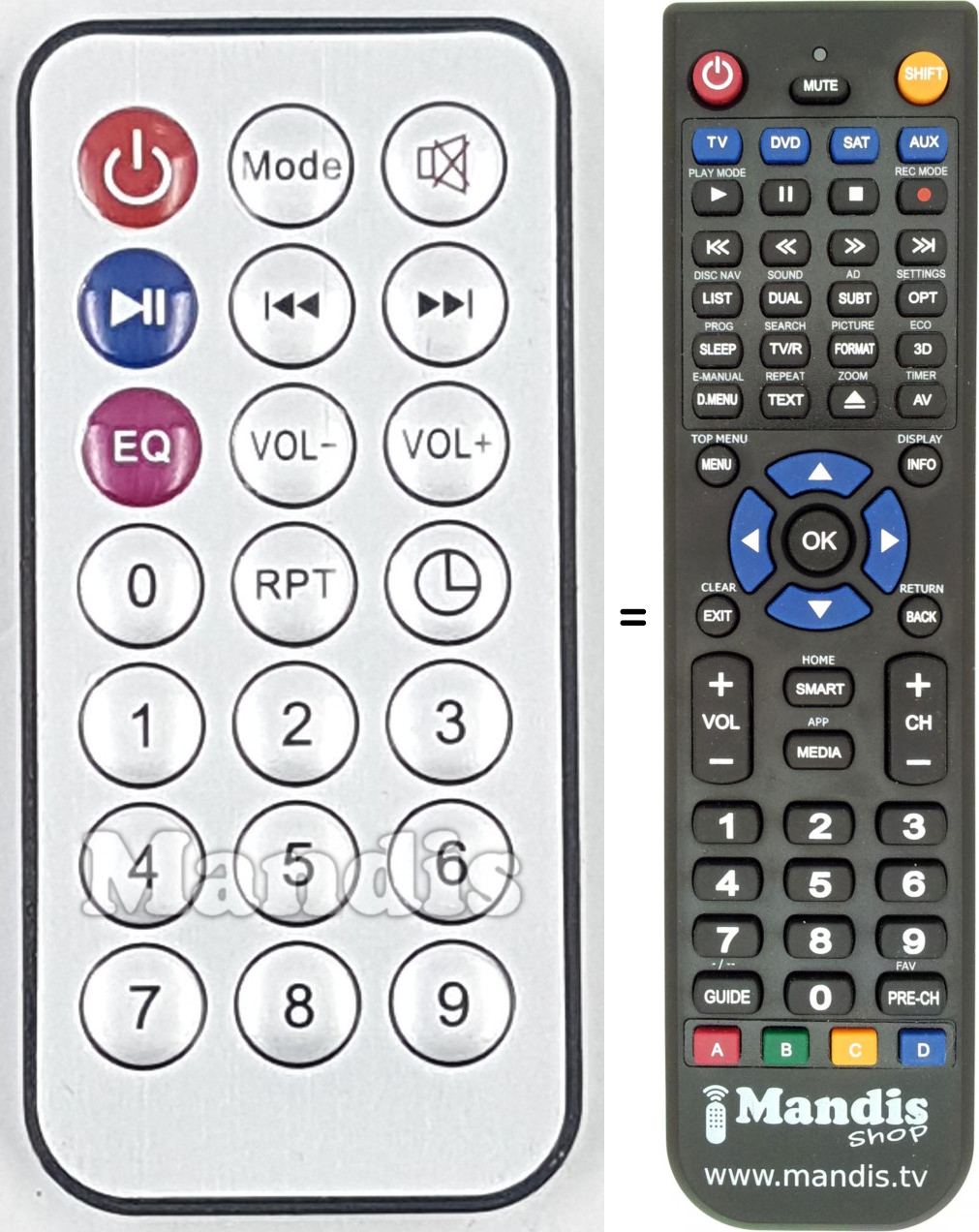 Telecomando equivalente REMCON1783