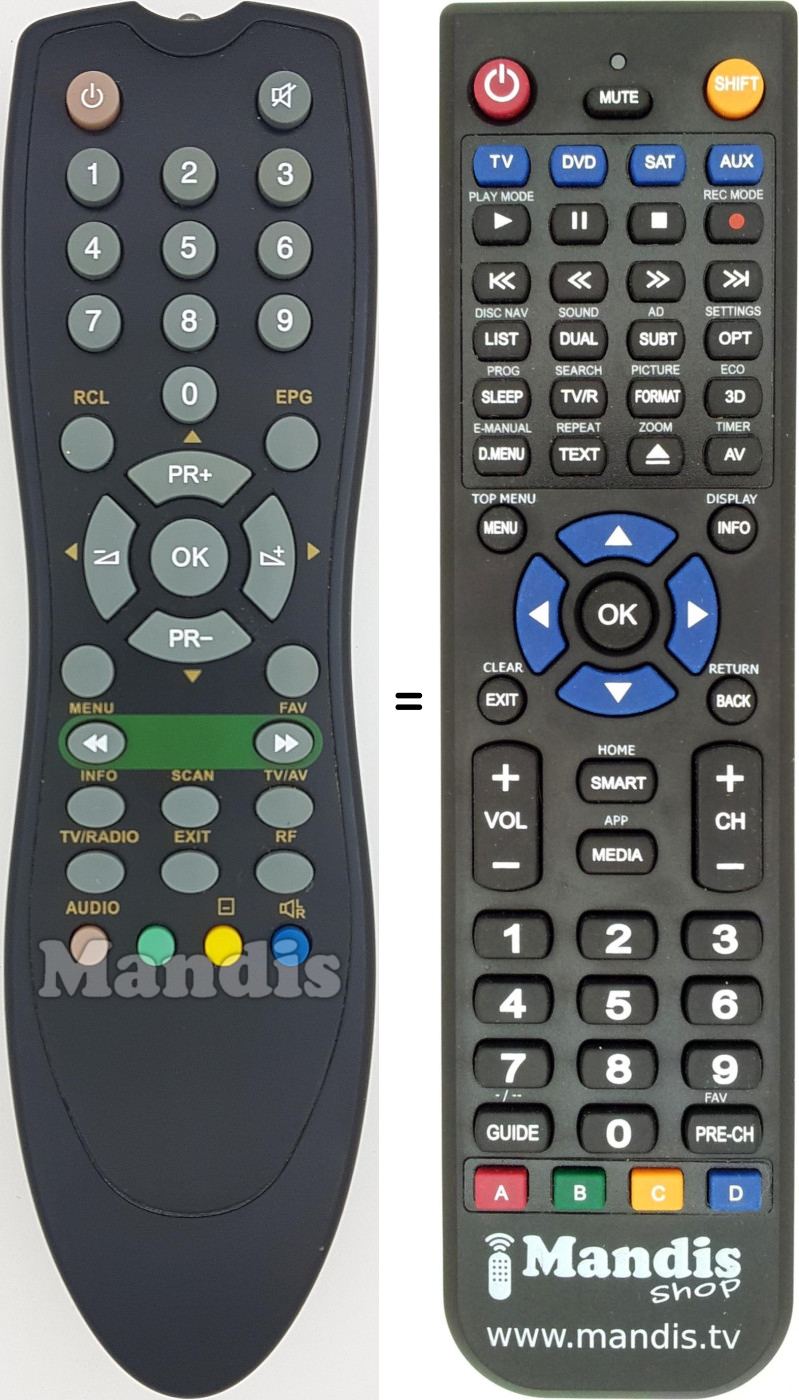 Telecomando equivalente RENCOM1610