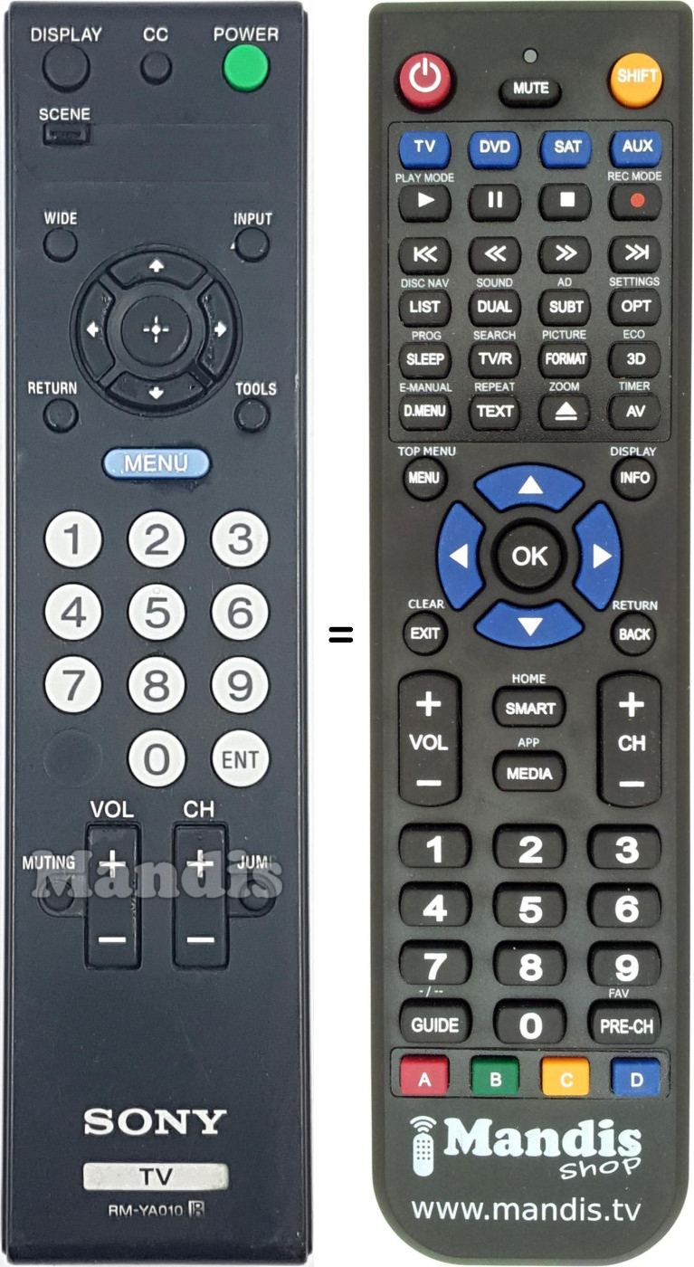 Telecomando equivalente RM-YA010