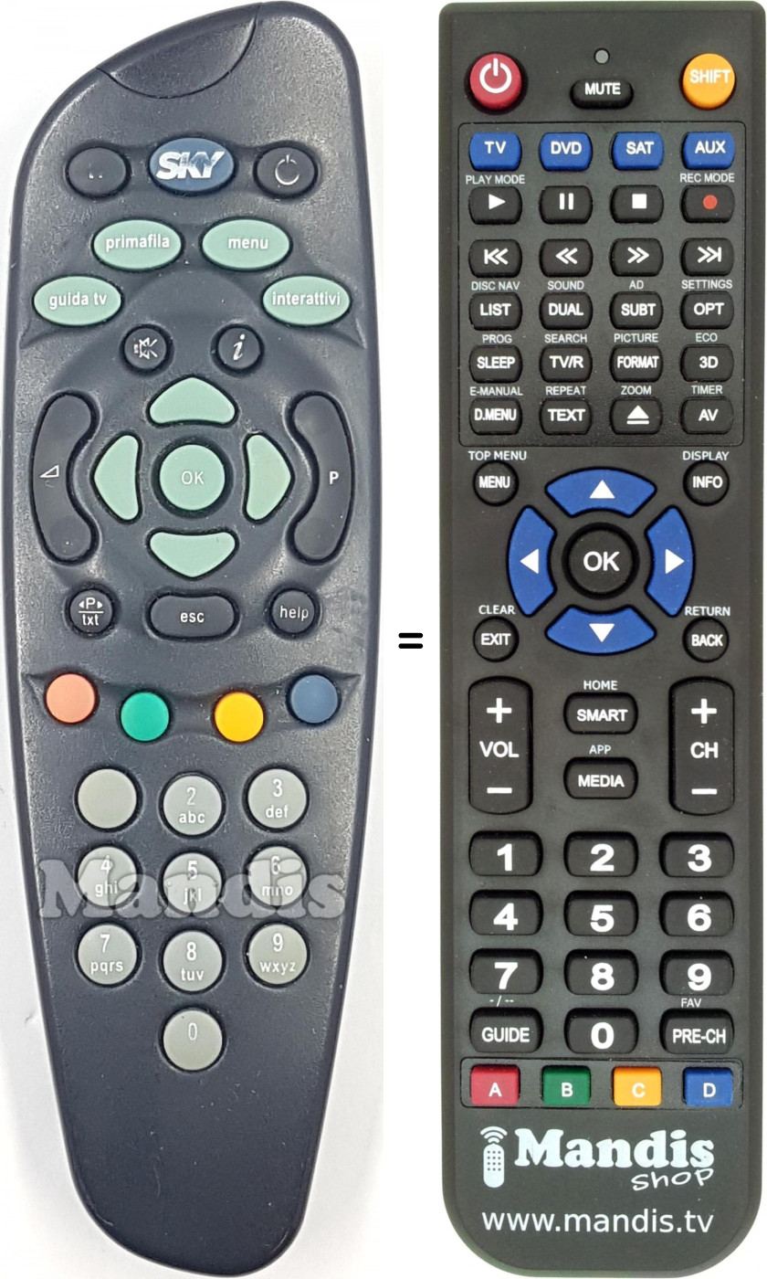 Telecomando equivalente URC16490000R00