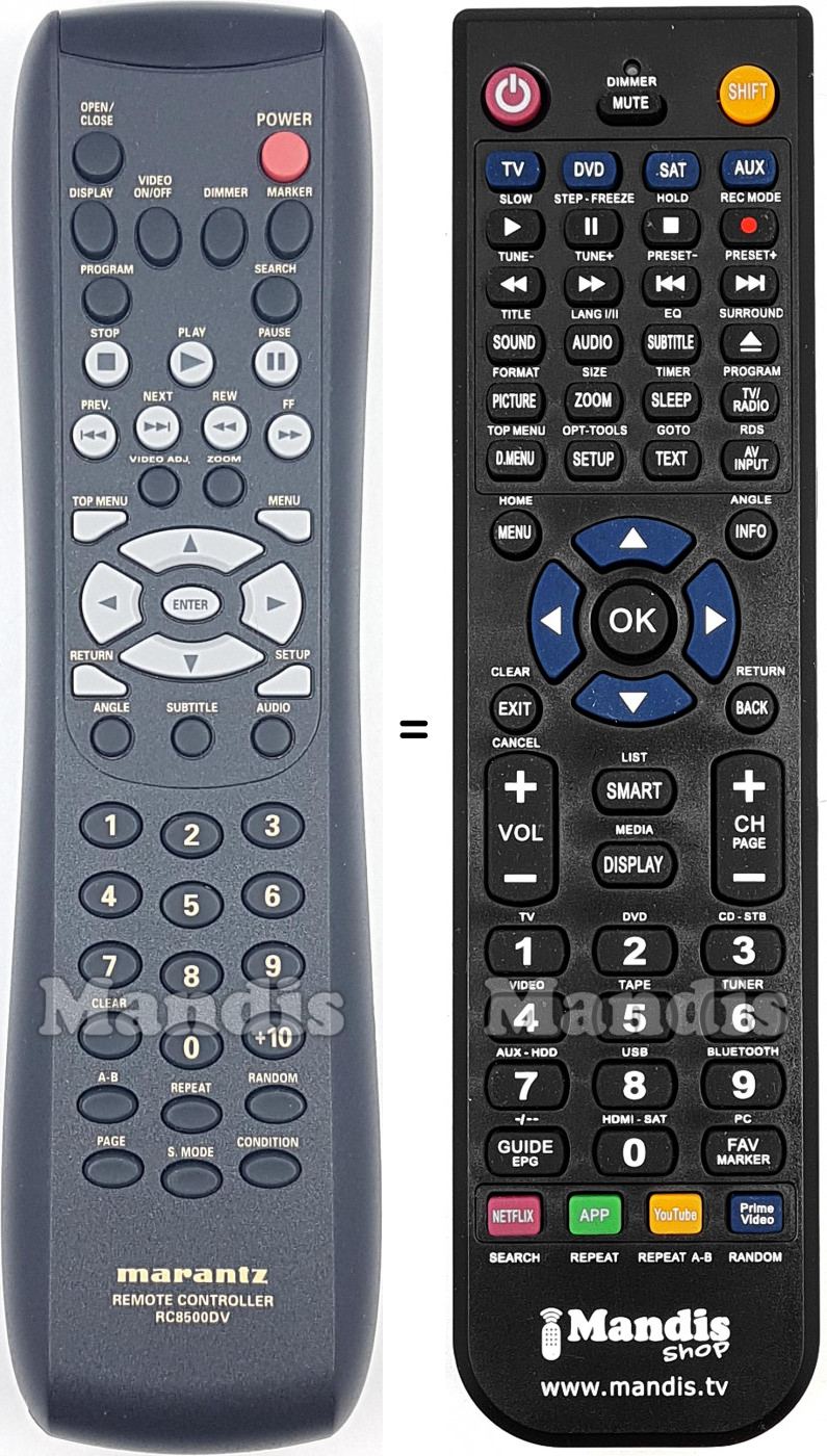 Telecomando equivalente Marantz 00MZK21AK0010