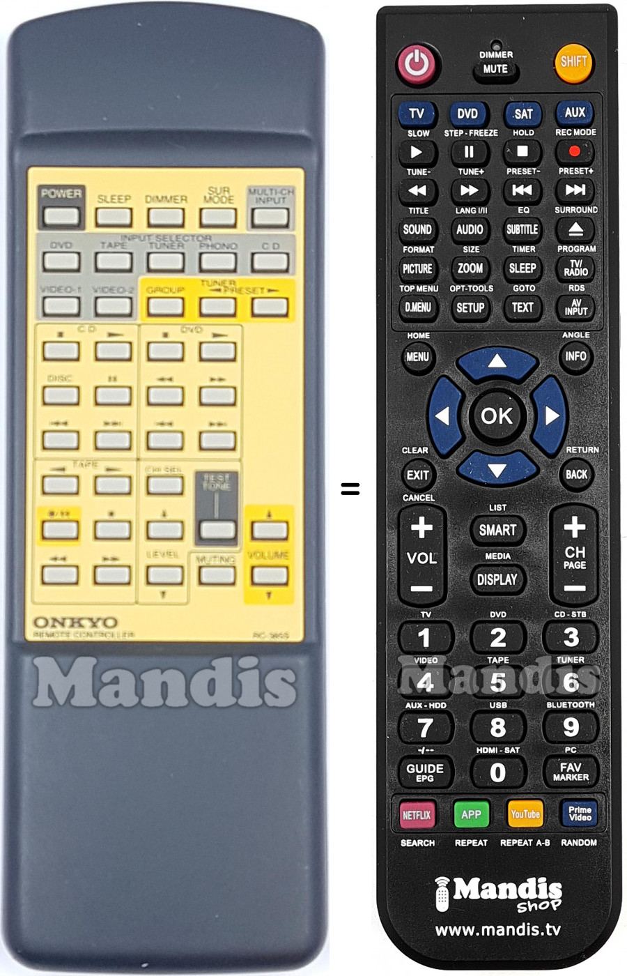 Telecomando equivalente Onkyo RC-385S