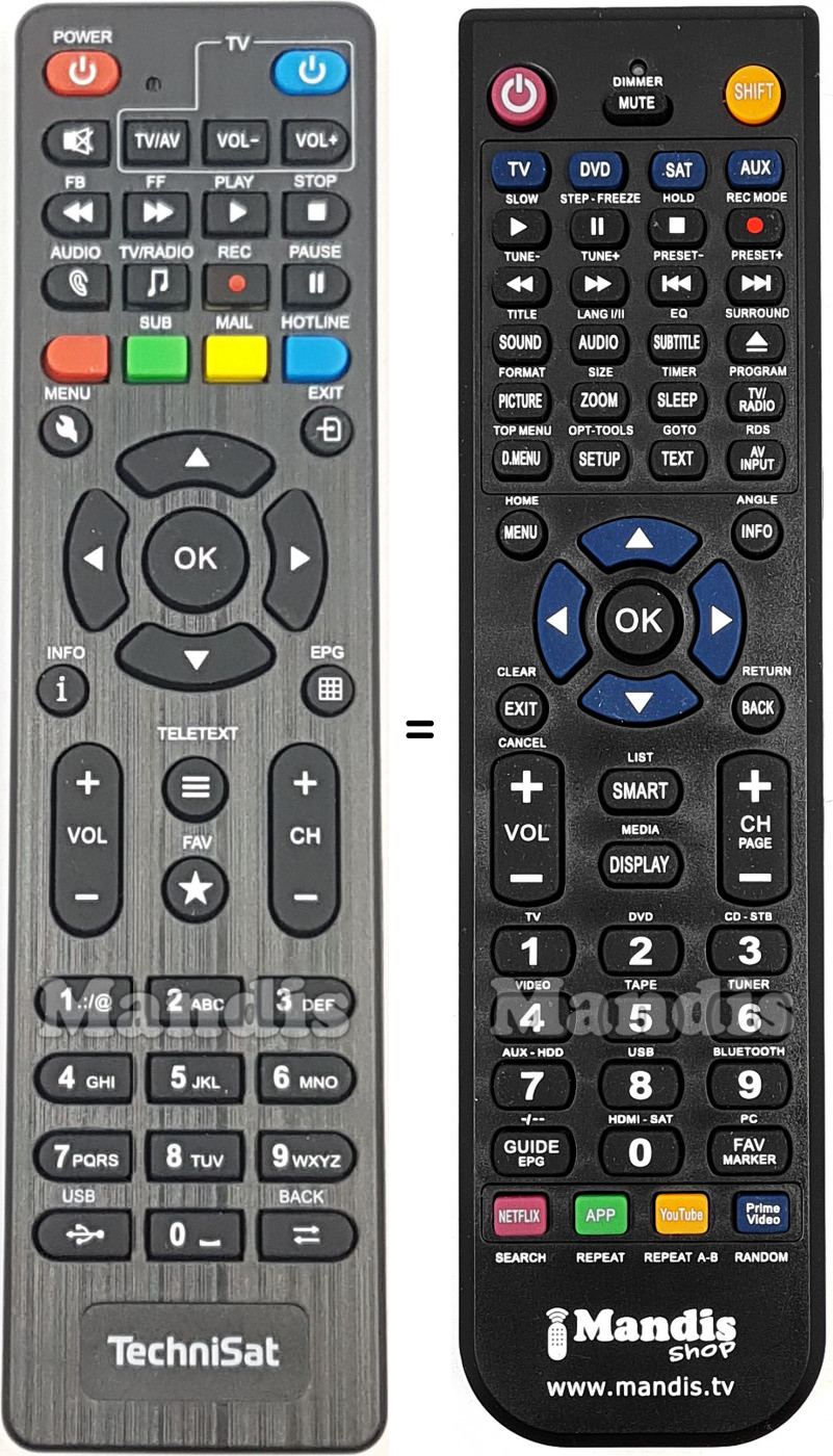 Telecomando equivalente Technisat 2534830000100