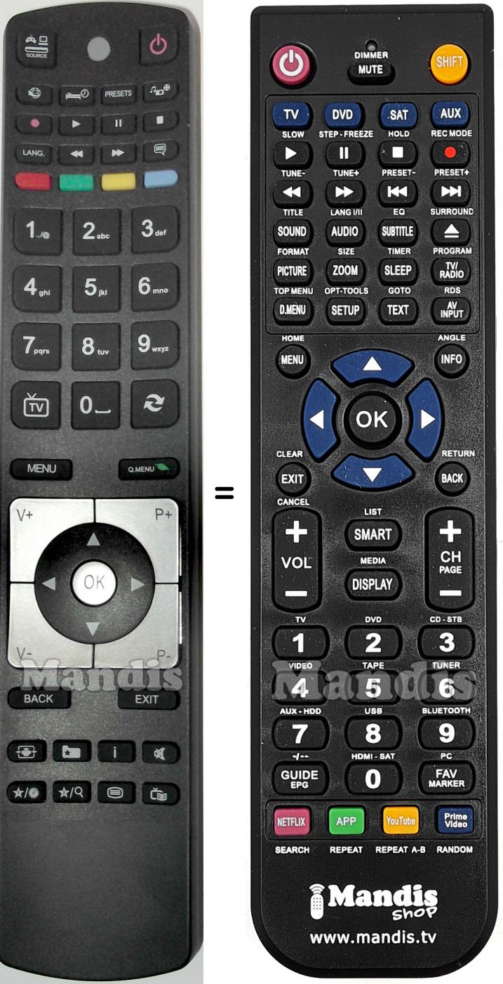 Telecomando equivalente RC5116