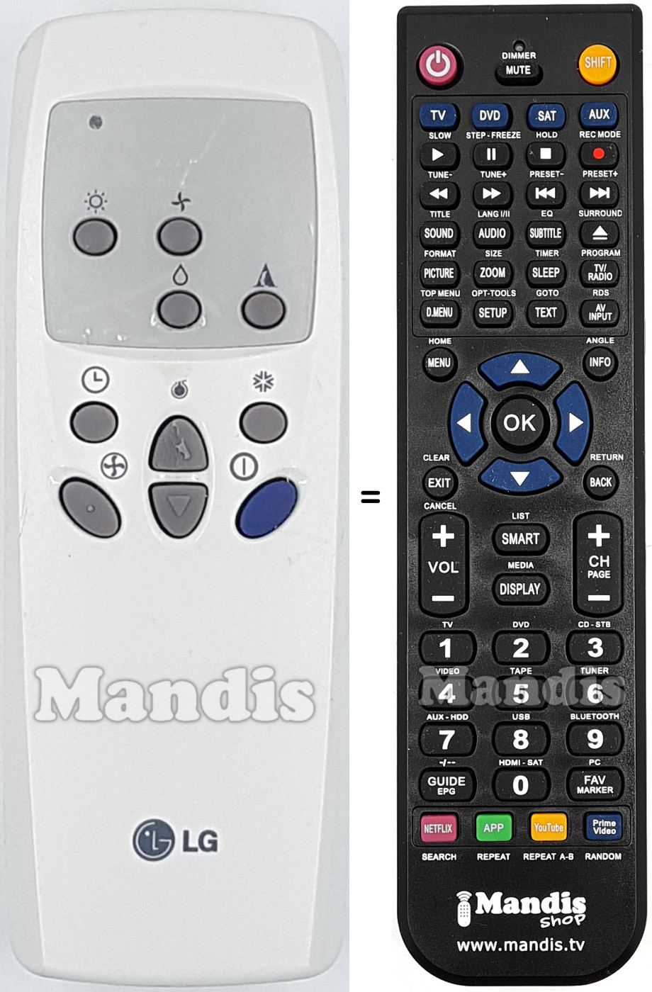 Telecomando equivalente 6711A20041E