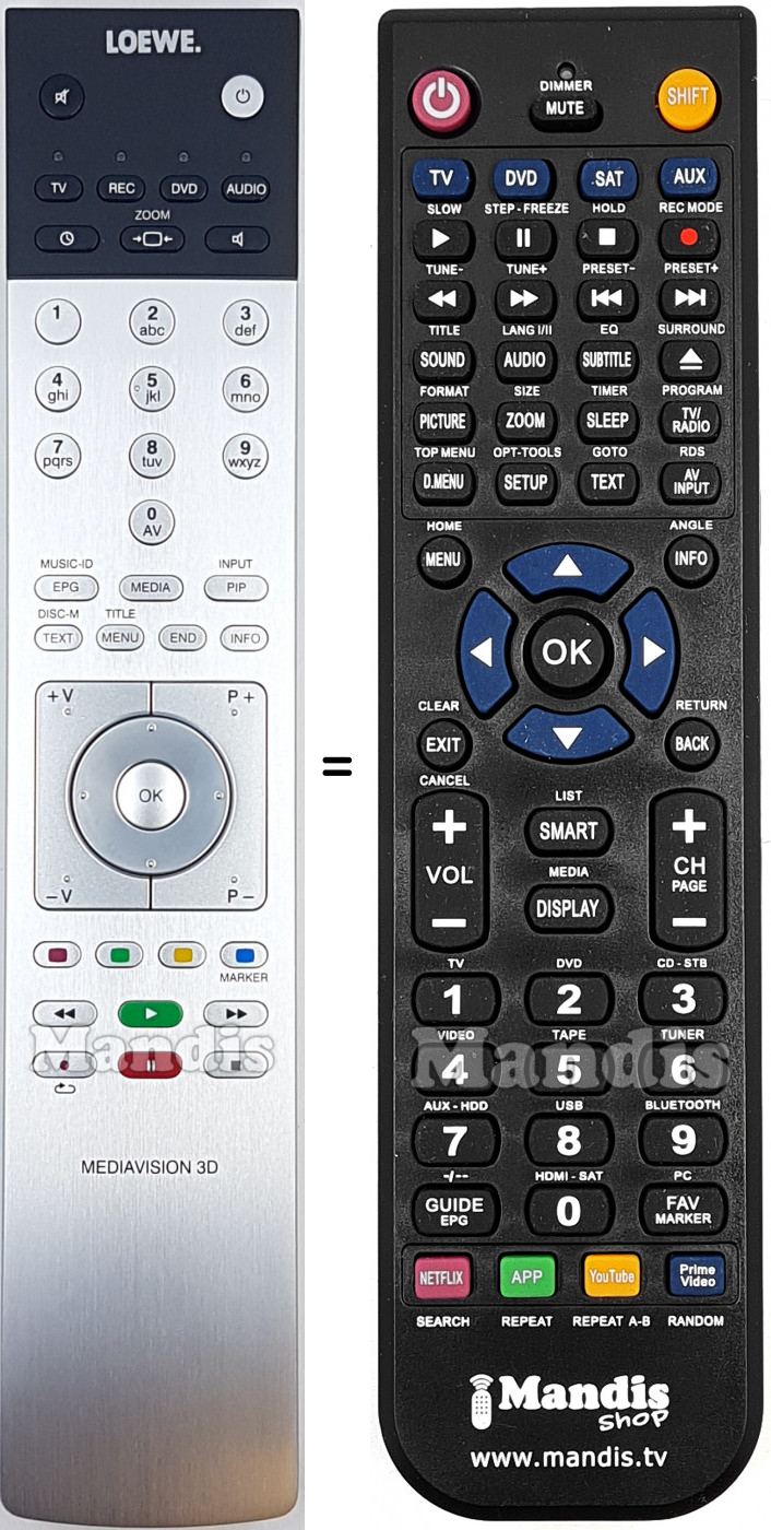 Telecomando equivalente Loewe 89900A11