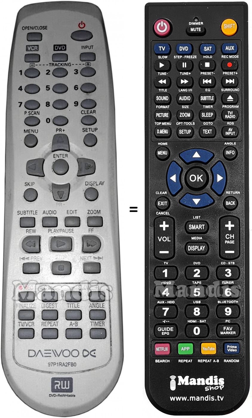 Telecomando equivalente Seg 97P1RA2FB0