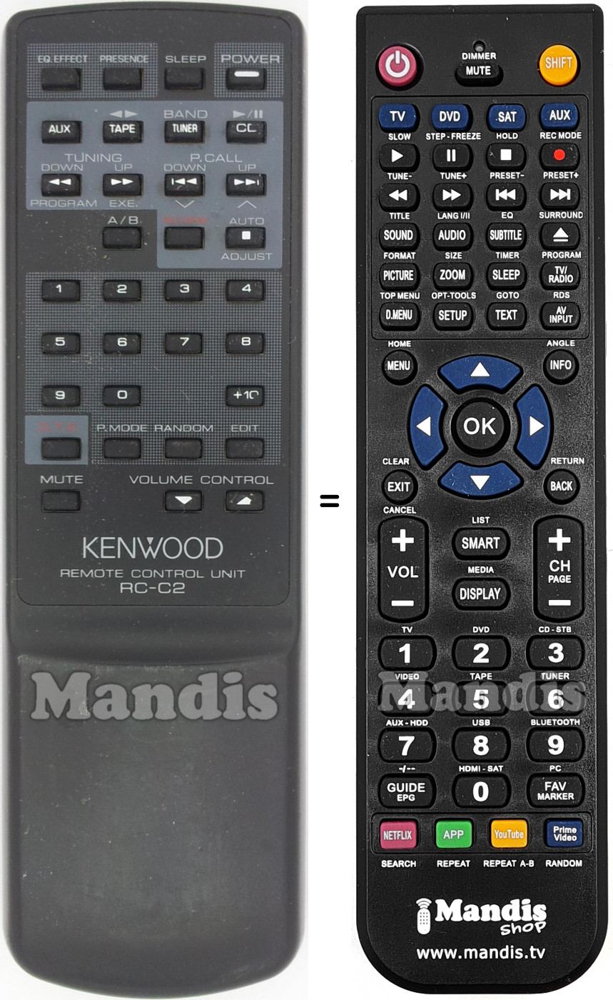 Telecomando equivalente Kenwood RC-C 2
