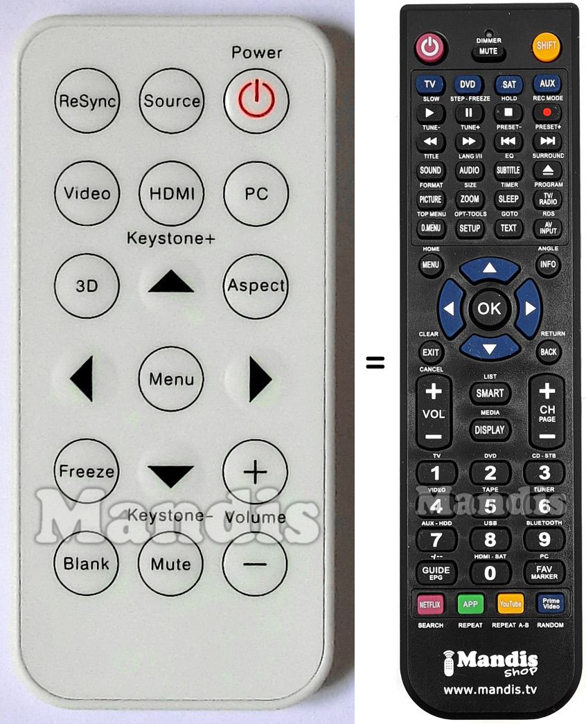 Telecomando equivalente Acer MCJG111001