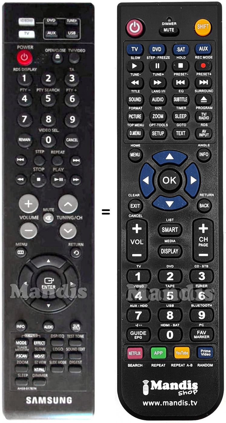 Telecomando equivalente Samsung AH59-01787N