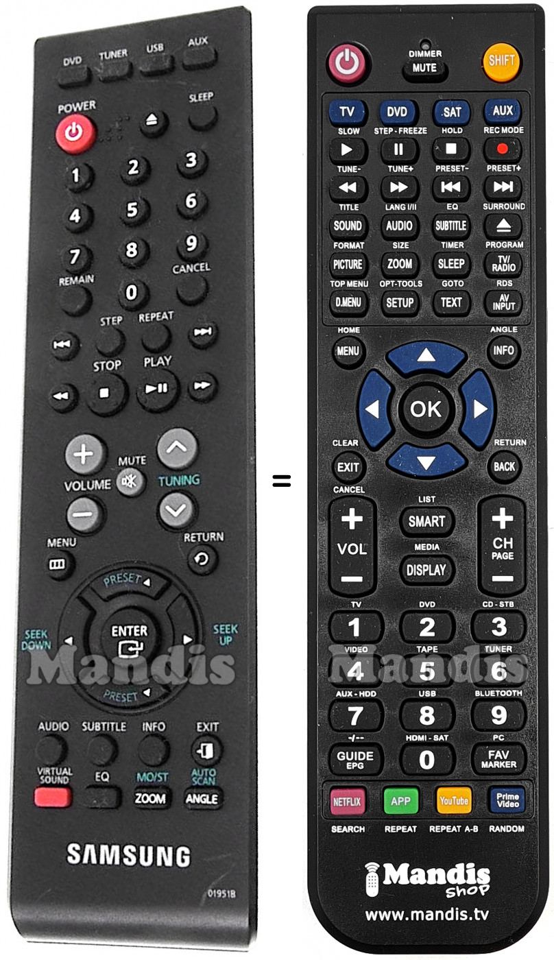 Telecomando equivalente Samsung AH59-01951B