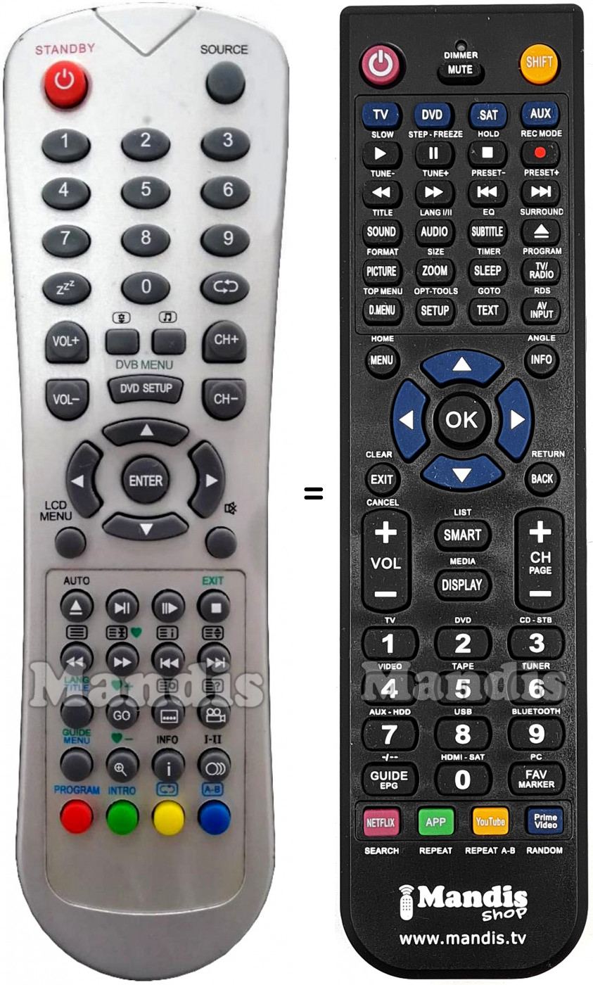 Telecomando equivalente Brandt B3210HD