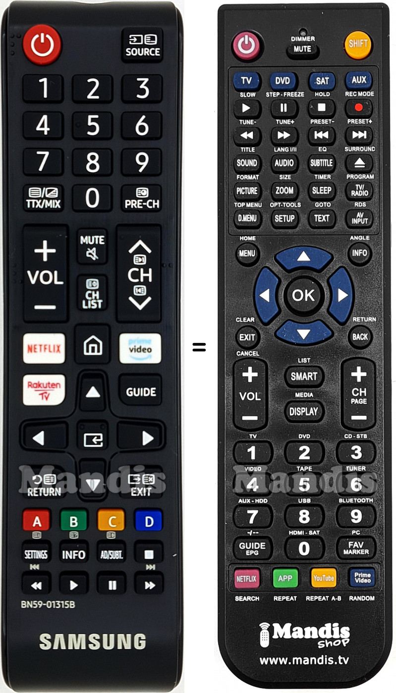 Telecomando equivalente Samsung BN59-01315B