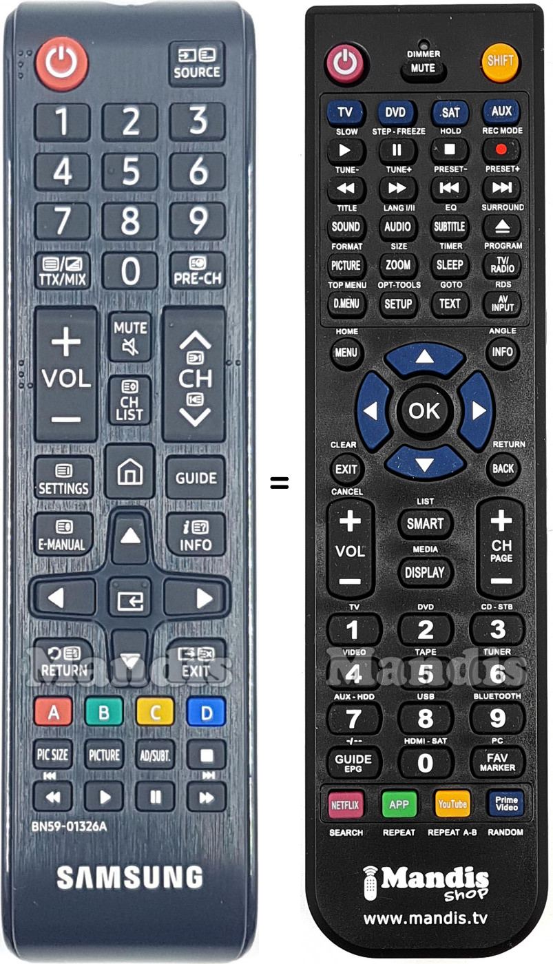 Telecomando equivalente Samsung BN59-01326A
