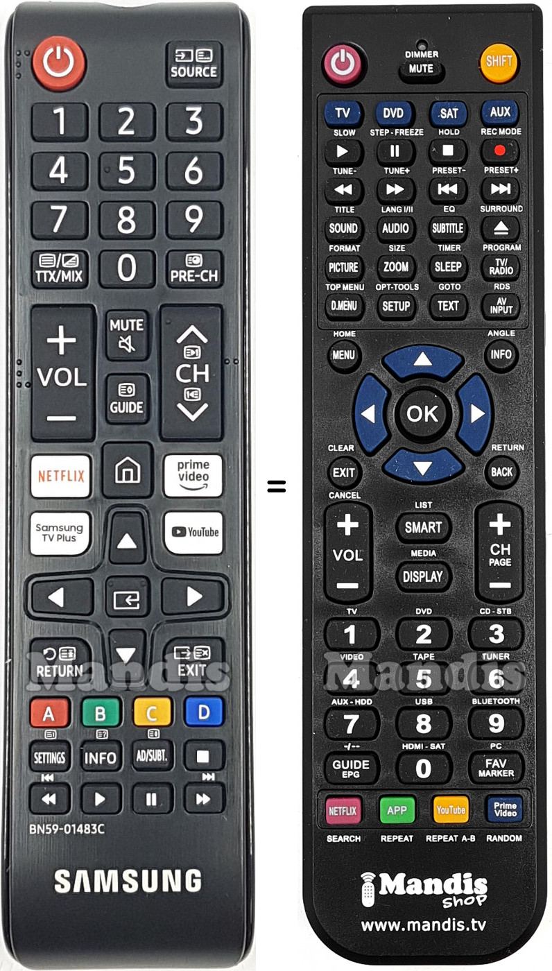 Telecomando equivalente Samsung BN59-01483C