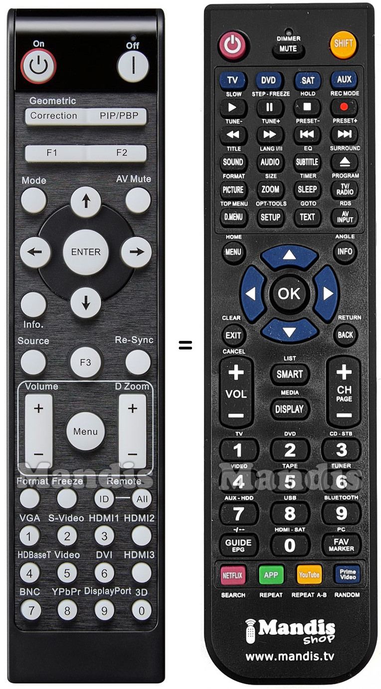 Telecomando equivalente BR-3070L