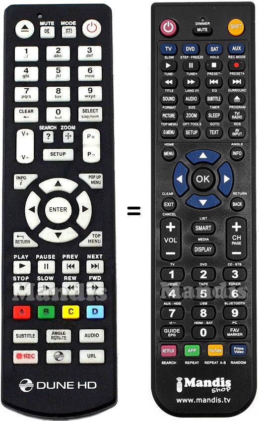 Telecomando equivalente DUNE Dune HD