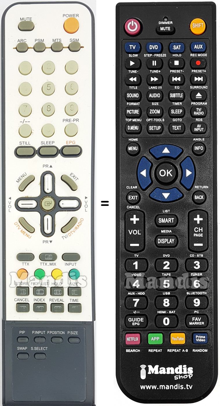 Telecomando equivalente Kiamo LCD42HDTK
