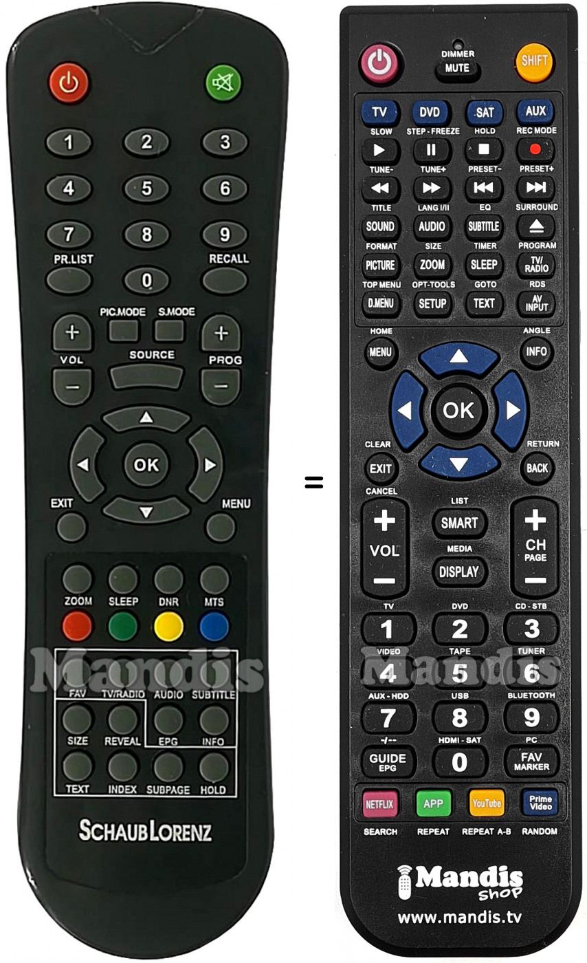Telecomando equivalente Schaub Lorenz LT154-110DB2