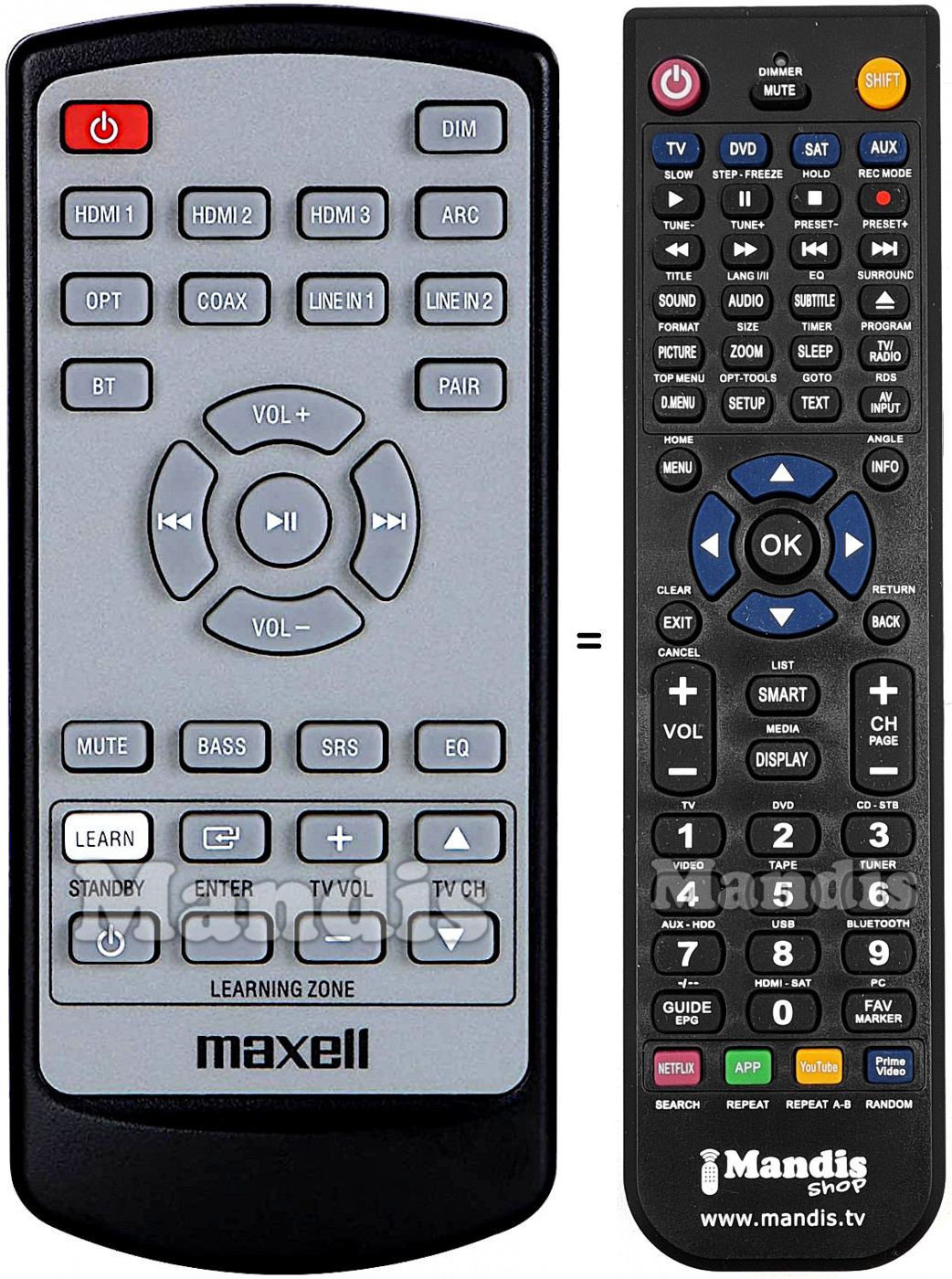 Telecomando equivalente Maxell MXSP-SB3000