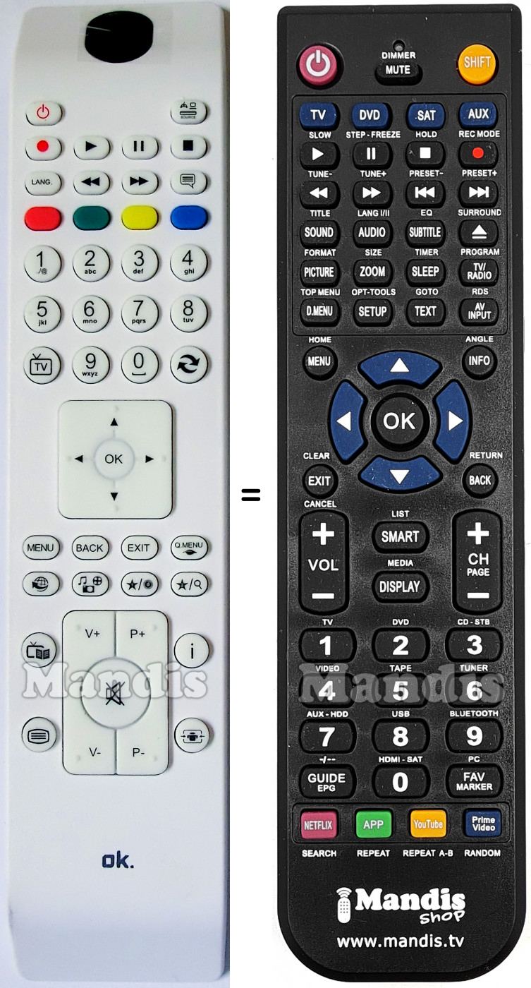 Telecomando equivalente JVC RC4800-2