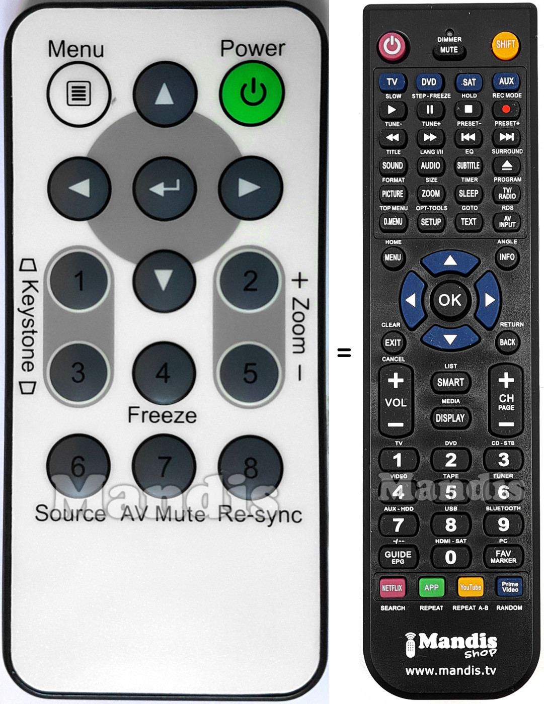 Telecomando equivalente Optoma ES515