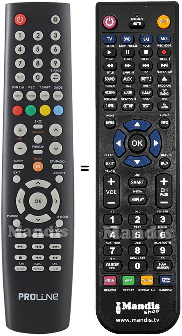 Telecomando equivalente Proline L3217HDLED
