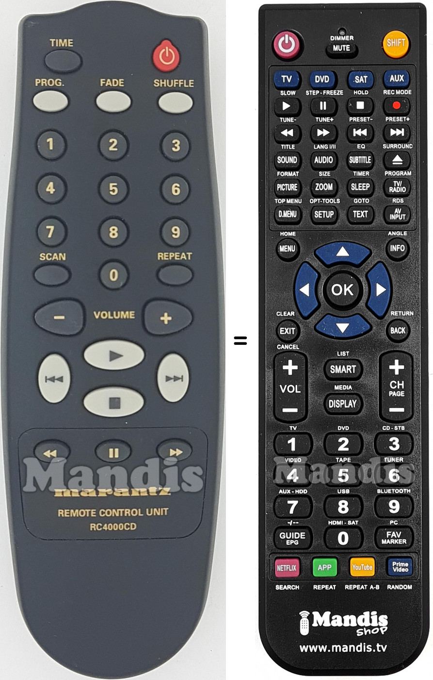 Telecomando equivalente RC-4000CD