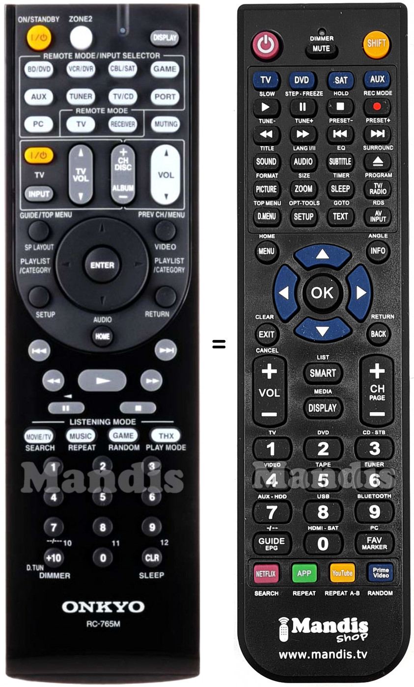Telecomando equivalente Onkyo RC-765M