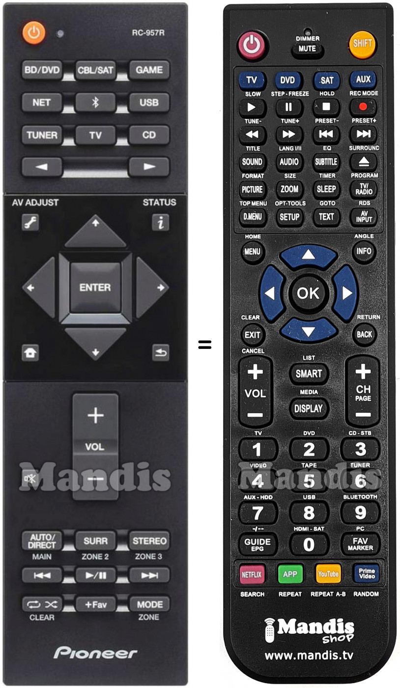 Telecomando equivalente Pioneer RC-957R