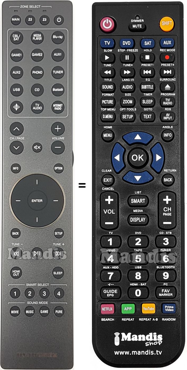 Telecomando equivalente Marantz RC051SR