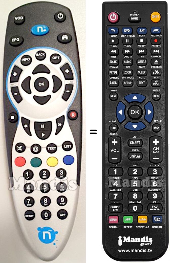 Telecomando equivalente Adb RC60234R0000