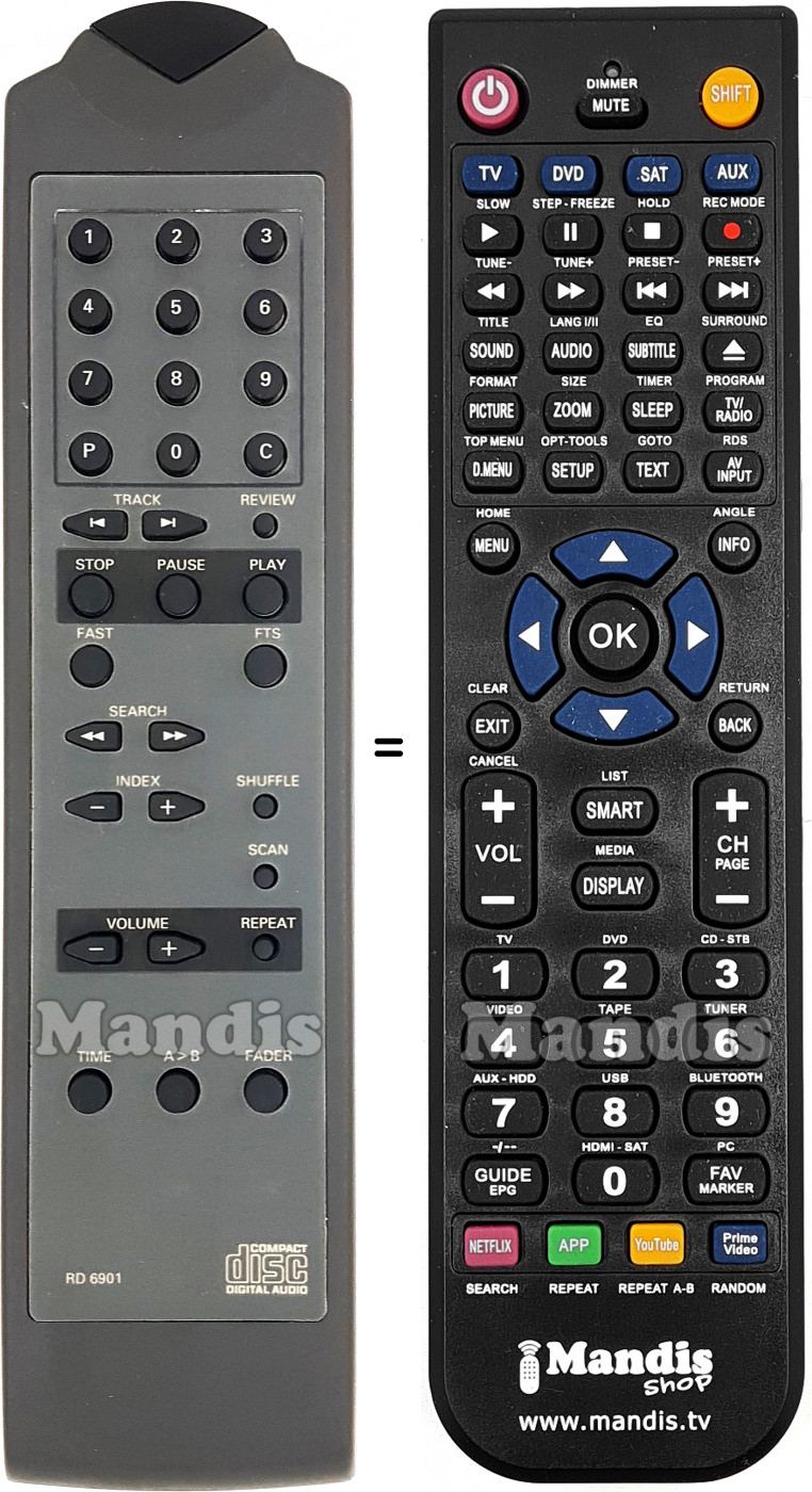 Telecomando equivalente RD690101