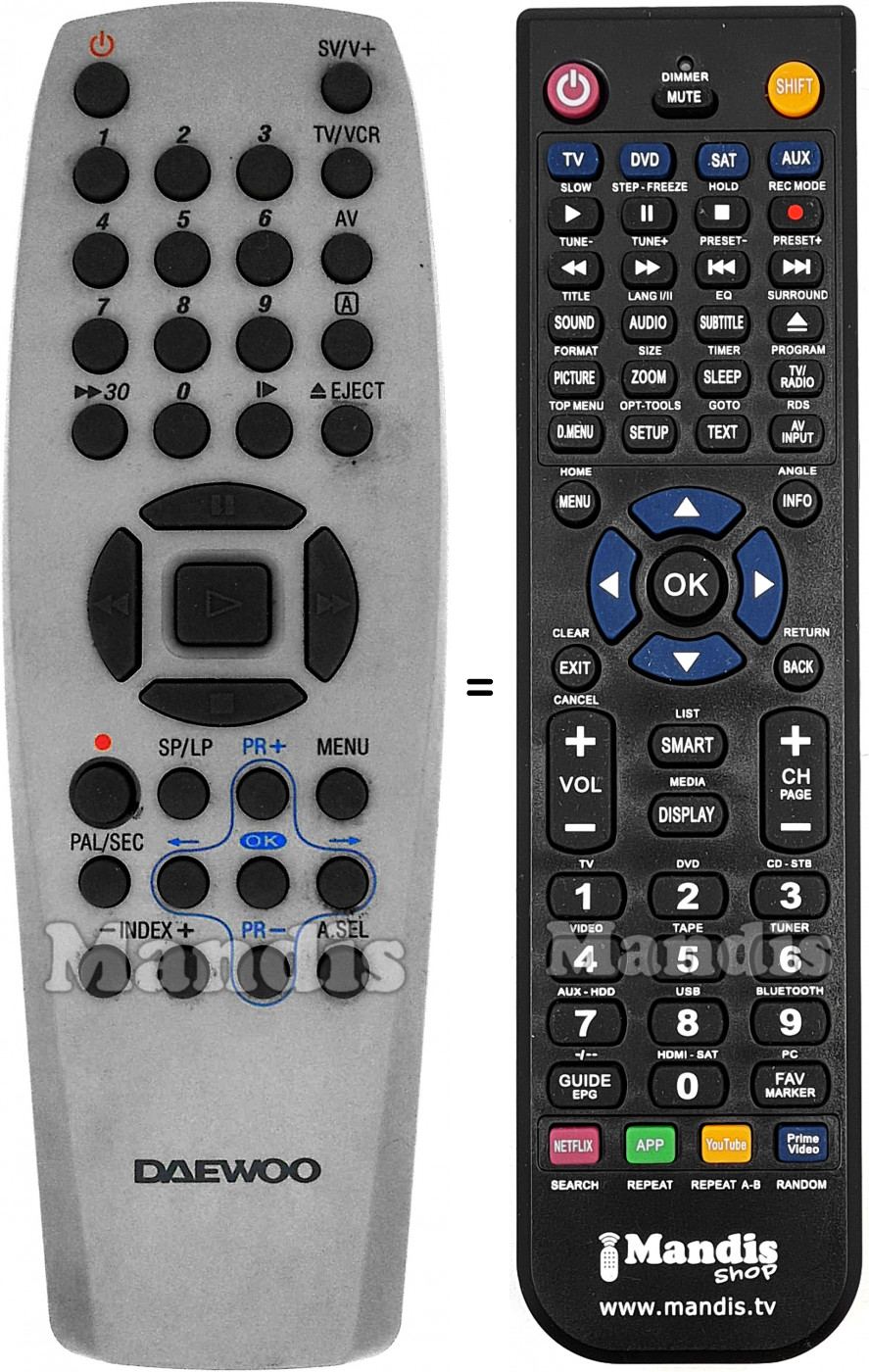 Telecomando equivalente Daewoo REMCON1456