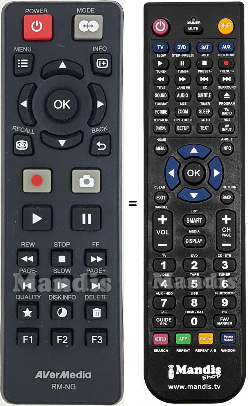 Telecomando equivalente AVERMEDIA RM-NG