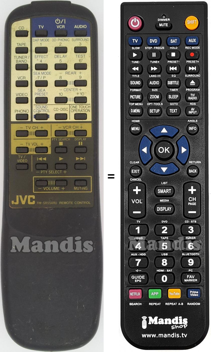Telecomando equivalente RM-SR554RU