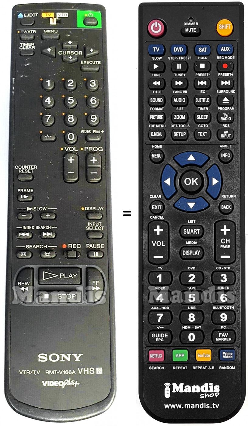 Telecomando equivalente Sony RMT-V166A